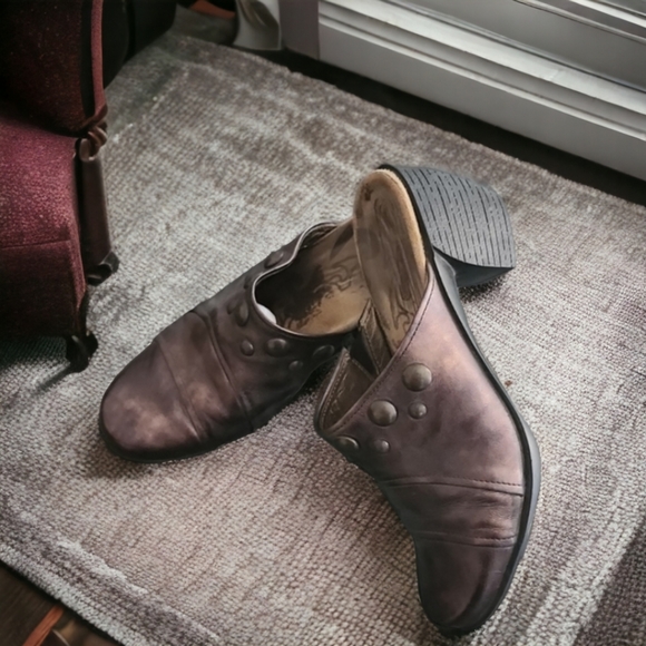 ROMIKA Skyward Clogs Mules 37 7 Metallic Bronze Leather Studded Euro Comfort - Picture 5 of 16